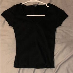Simple black crop top